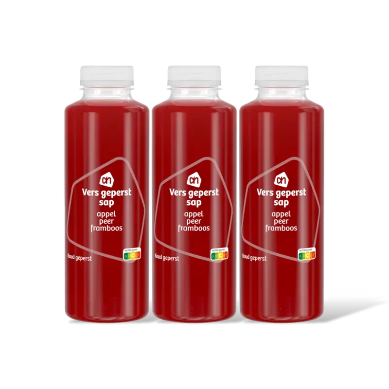 AH Vers geperst sap appel peer framboos 3pk