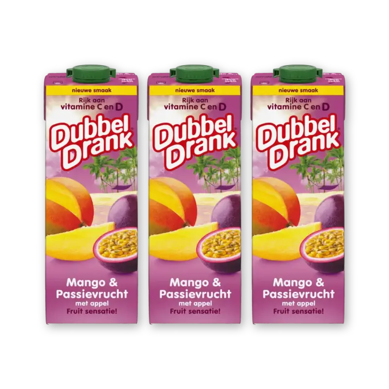 DubbelDrank Mango & passievrucht 3-pack