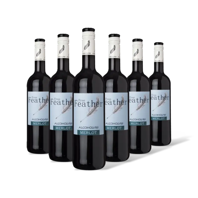 Free Feather Merlot Alcoholvrij 6 flessen