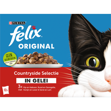 FELIX® Original Countryside Selectie in Gelei Kattenvoer 12x85g