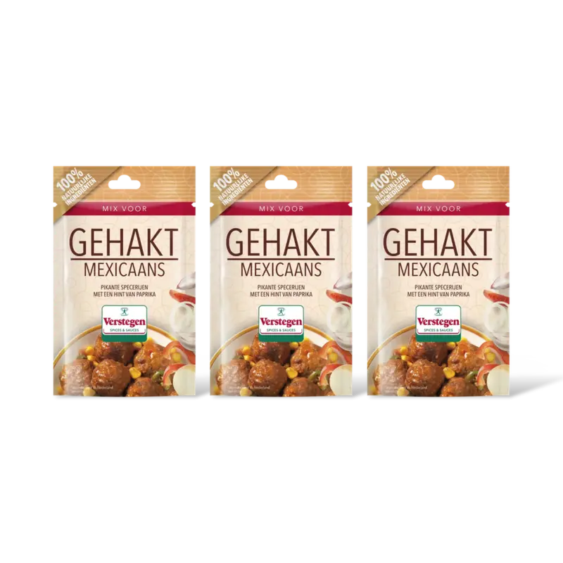 Verstegen Kruidenmix voor gehakt Mexico 3-pack