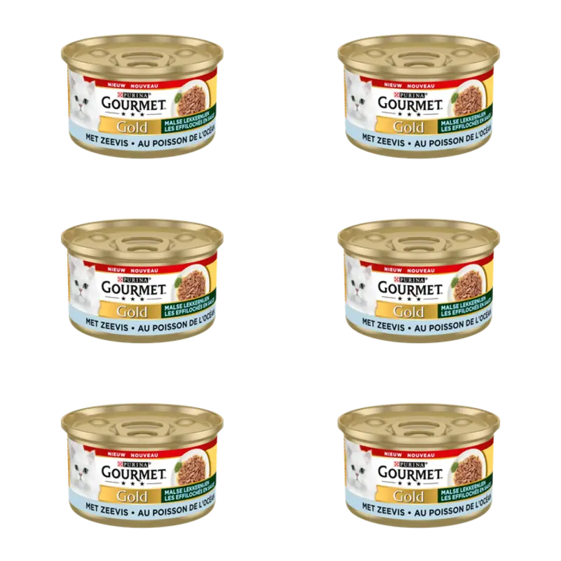 Gourmet Gold malse lekkernijen met zeevis 6-pack
