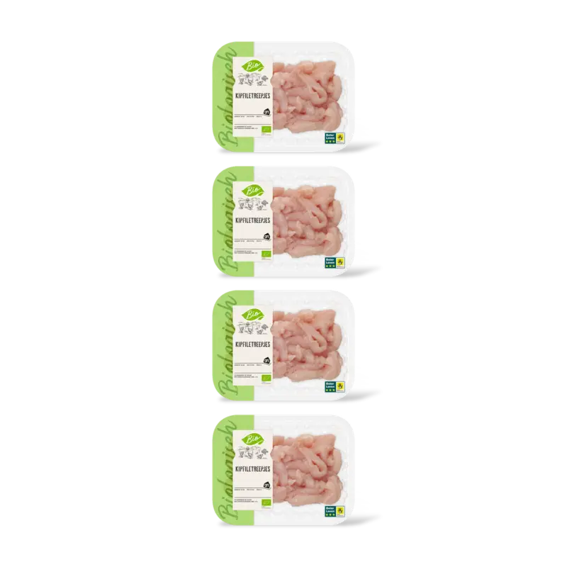 AH Biologisch Kipfiletreepjes 4-pack