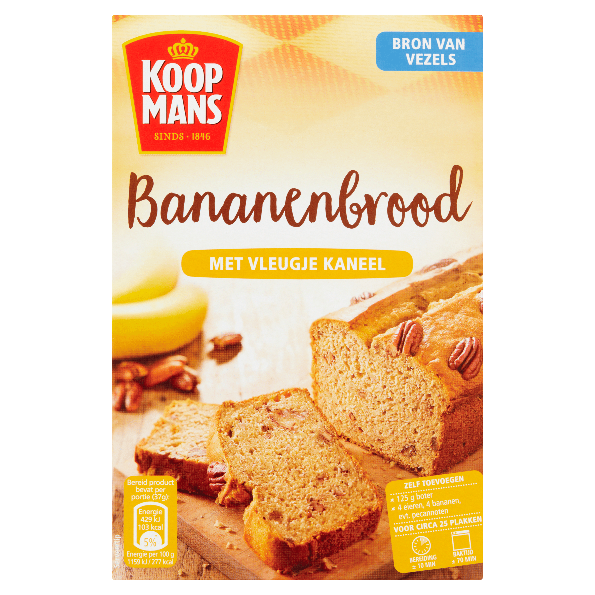 Koopmans Bananenbrood met kaneel bakmix