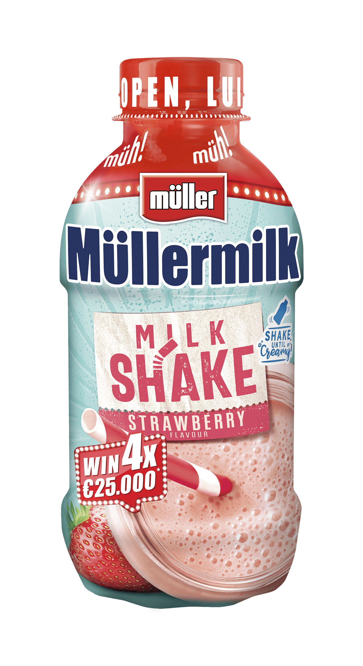Müllermilk Milk shake aardbei