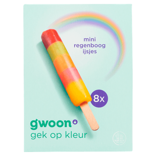G'woon Regenboogijsjes 8 stuks