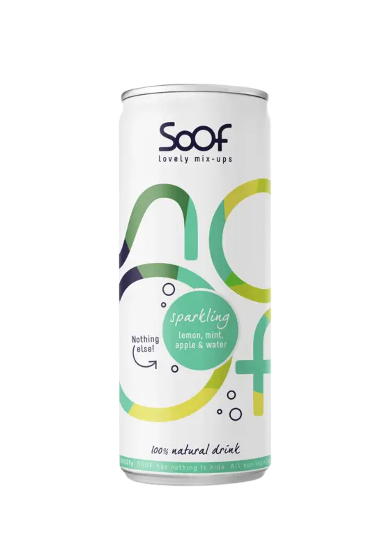 Soof Sparkling lemon, mint & apple