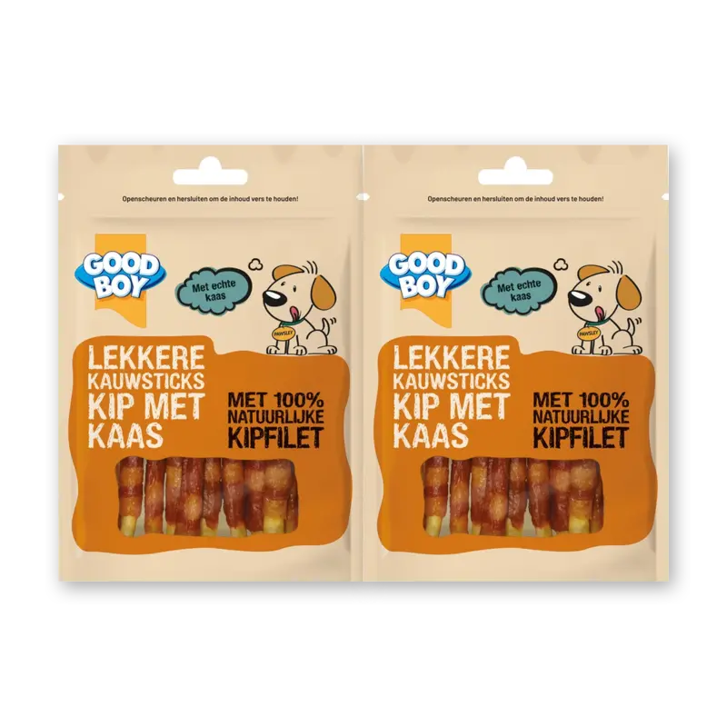 Good boy Lekkere kauwsticks kip met kaas 2-pack