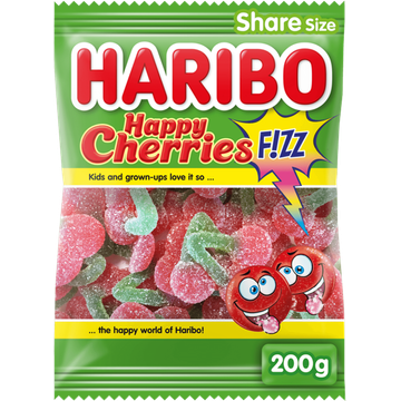 Haribo Happy Cherries F!ZZ 200 g