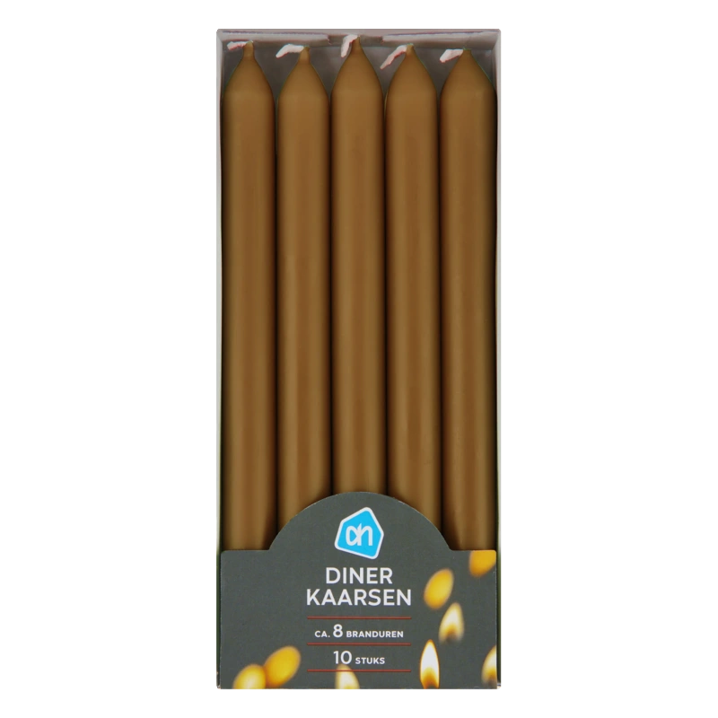 AH Dinerkaarsen caramel 8 branduren