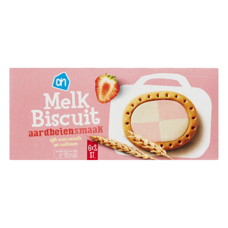 AH Melkbiscuit aardbeiensmaak