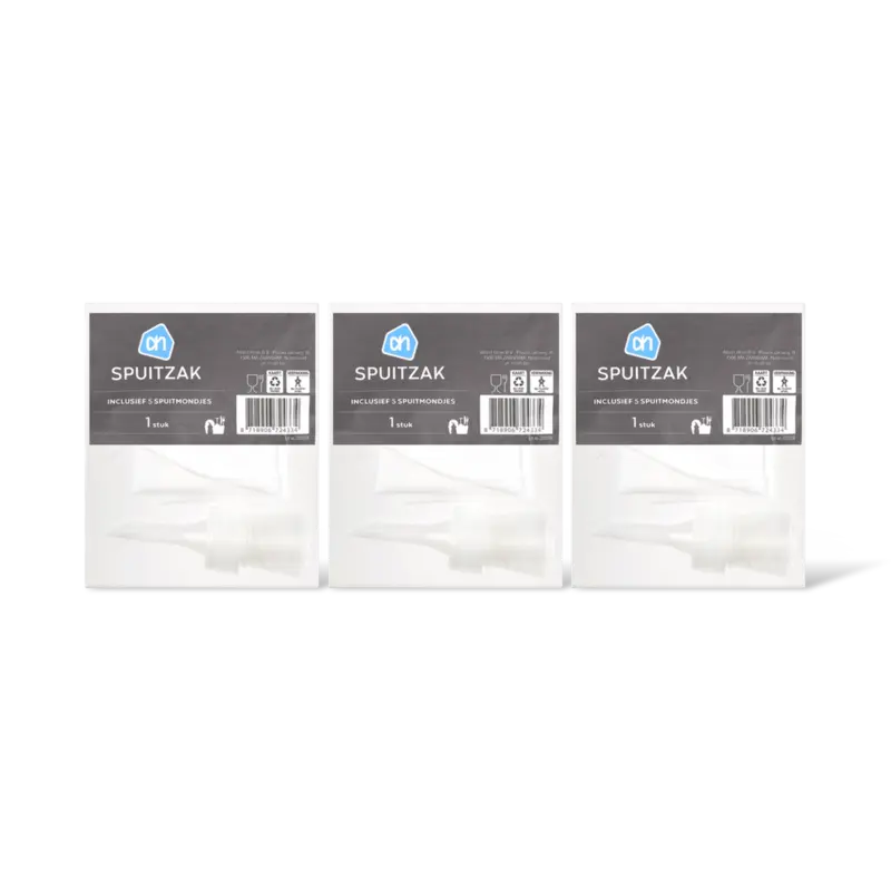 AH Spuitzak met 5 kunststofmondjes 3-pack