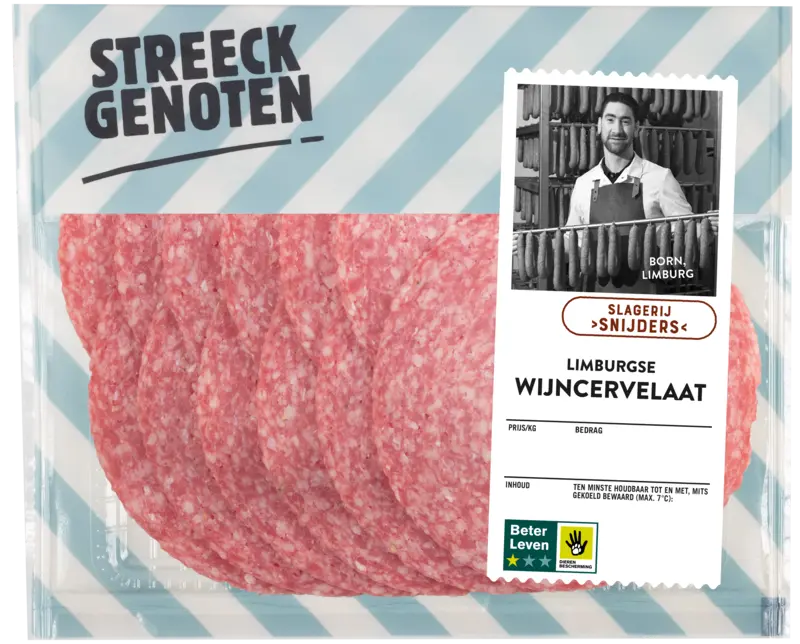 Streeckgenoten Limburgs wijncervelaat