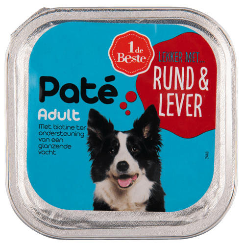 1 de Beste Hond pate rund & lever