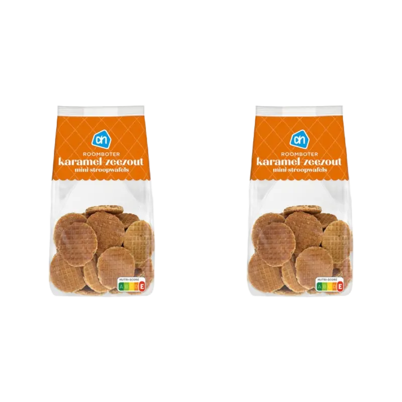 AH Stroopwafel mini karamel zeezout 2-pack