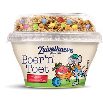 Zuivelhoeve Boer'n Toet Aardbei 120g