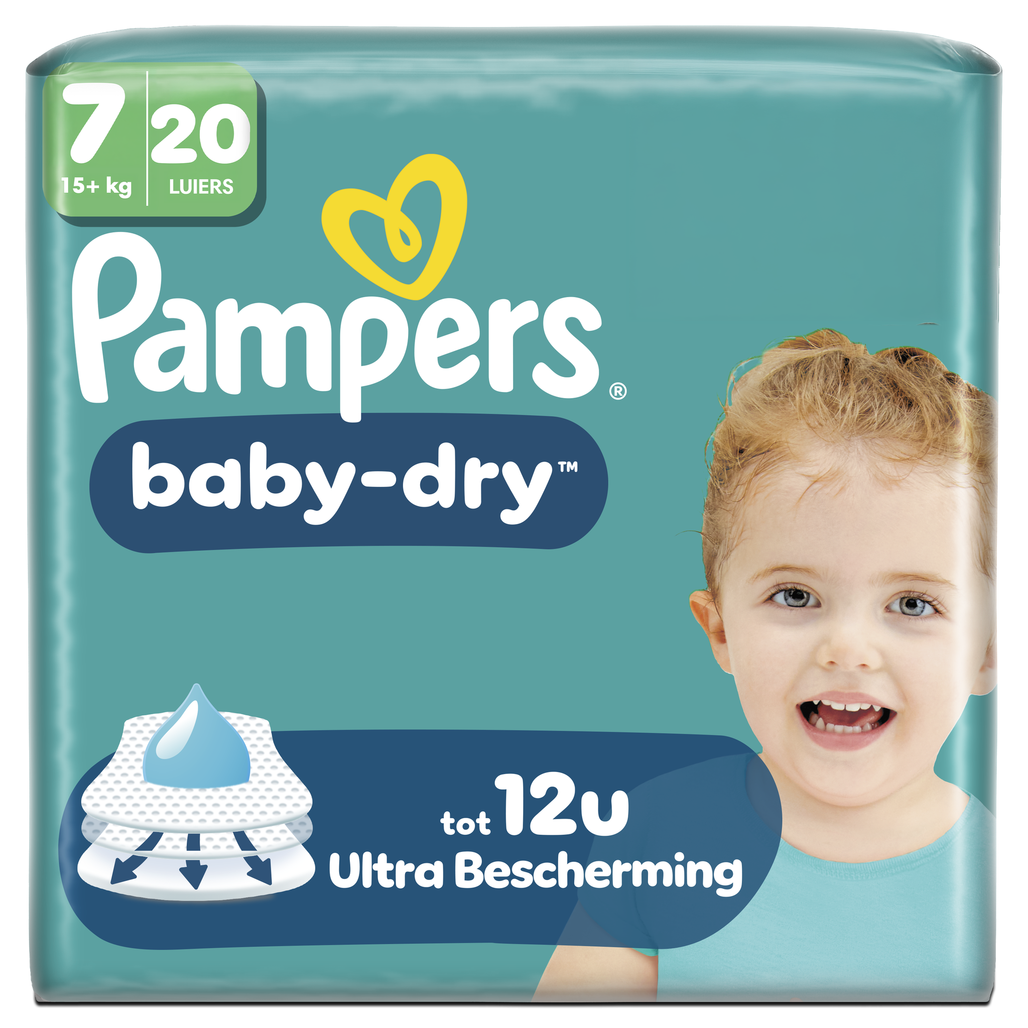 Pampers Baby Dry Luiers Maat 7 15+ kg 20 stuks