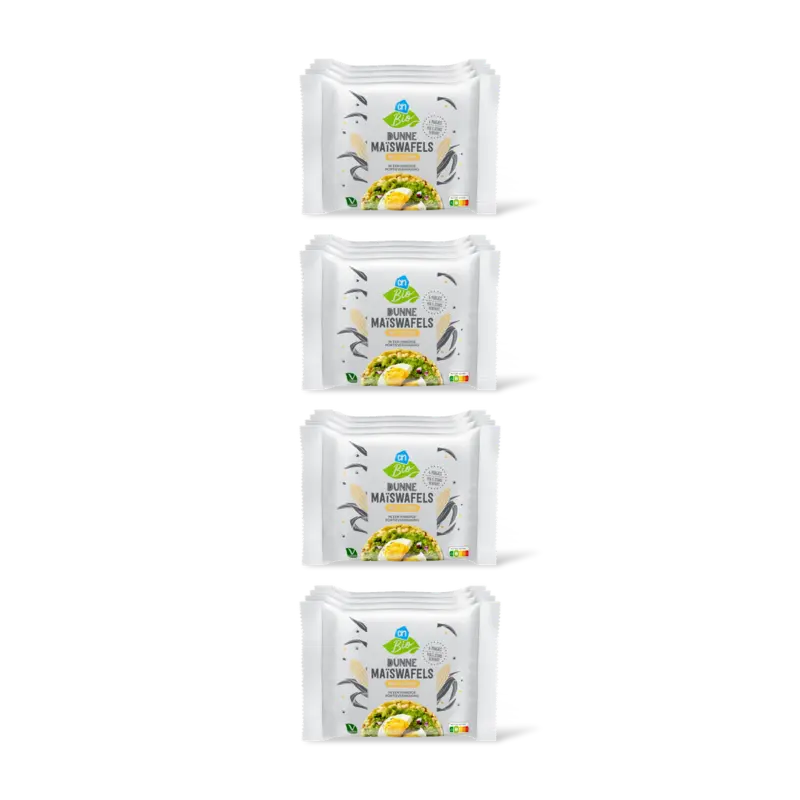 AH Biologisch Dunne maïswafels met zeezout 4-pack