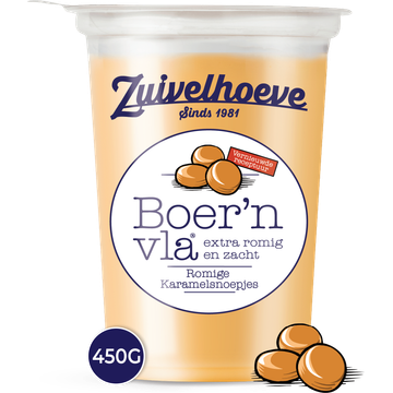 Zuivelhoeve Boer'n vla Romige Karamelsnoepjes 450g
