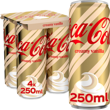 Coca-Cola Creamy Vanilla Taste Limited Edition 4 x 250 ml