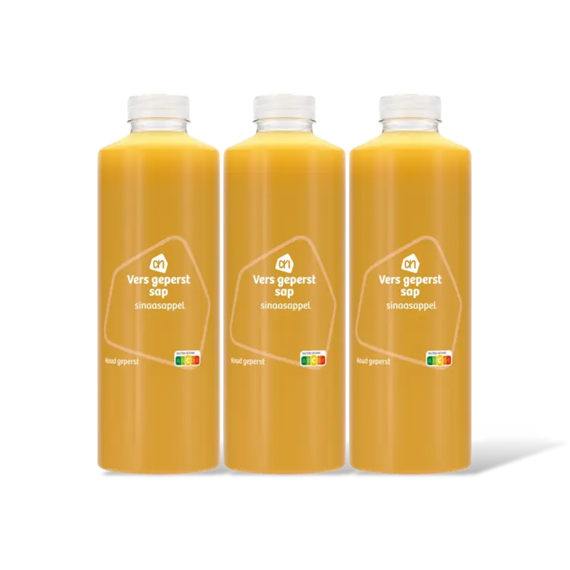 AH Vers geperst sap sinaasappel 3-pack