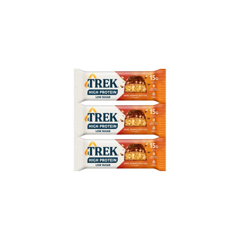 Trek High protein choc peanut butter 3-pack