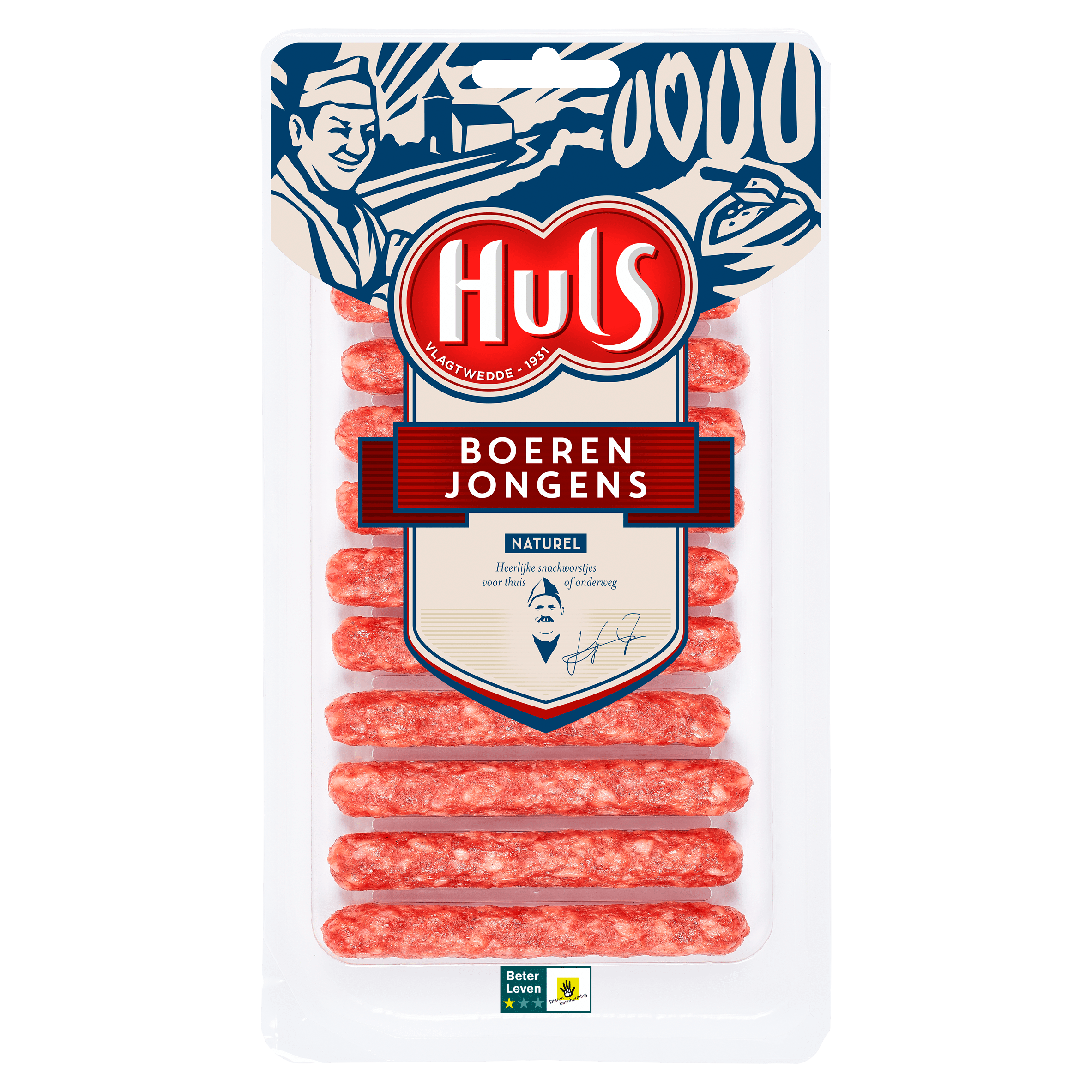 Huls Snackworstjes naturel
