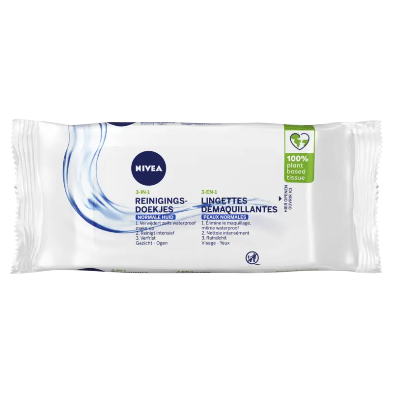 NIVEA 3in1 verfrissende reinigingsdoekjes