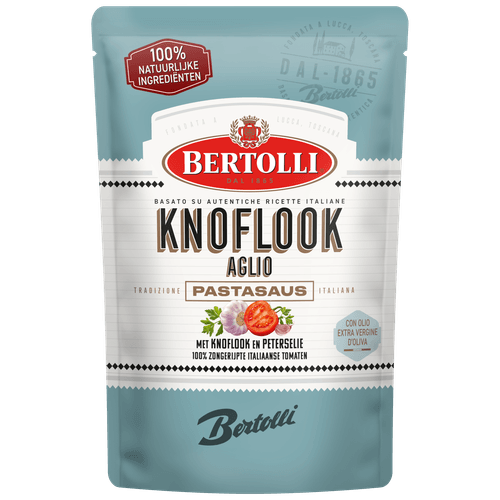 Bertolli Pastasaus in zak knoflook
