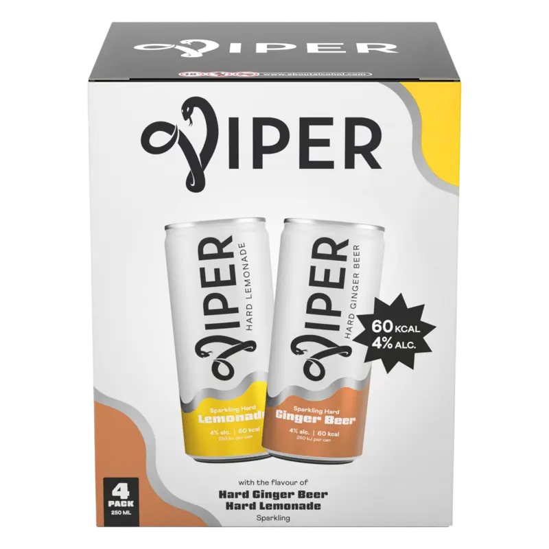 Viper Hard lemonade & ginger beer 4-pack