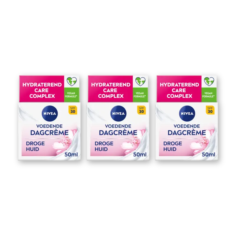 NIVEA Voedende dagcreme droge huid spf30 3-pck