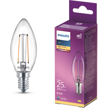 Philips Led Filament Kaars 25W E14 box