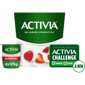 Activia Yoghurt Aardbei 4 x 125 g