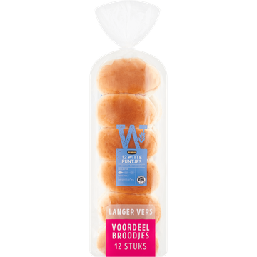 Jumbo - Witte Puntjes Voordeelbroodjes - 12 Stuks
