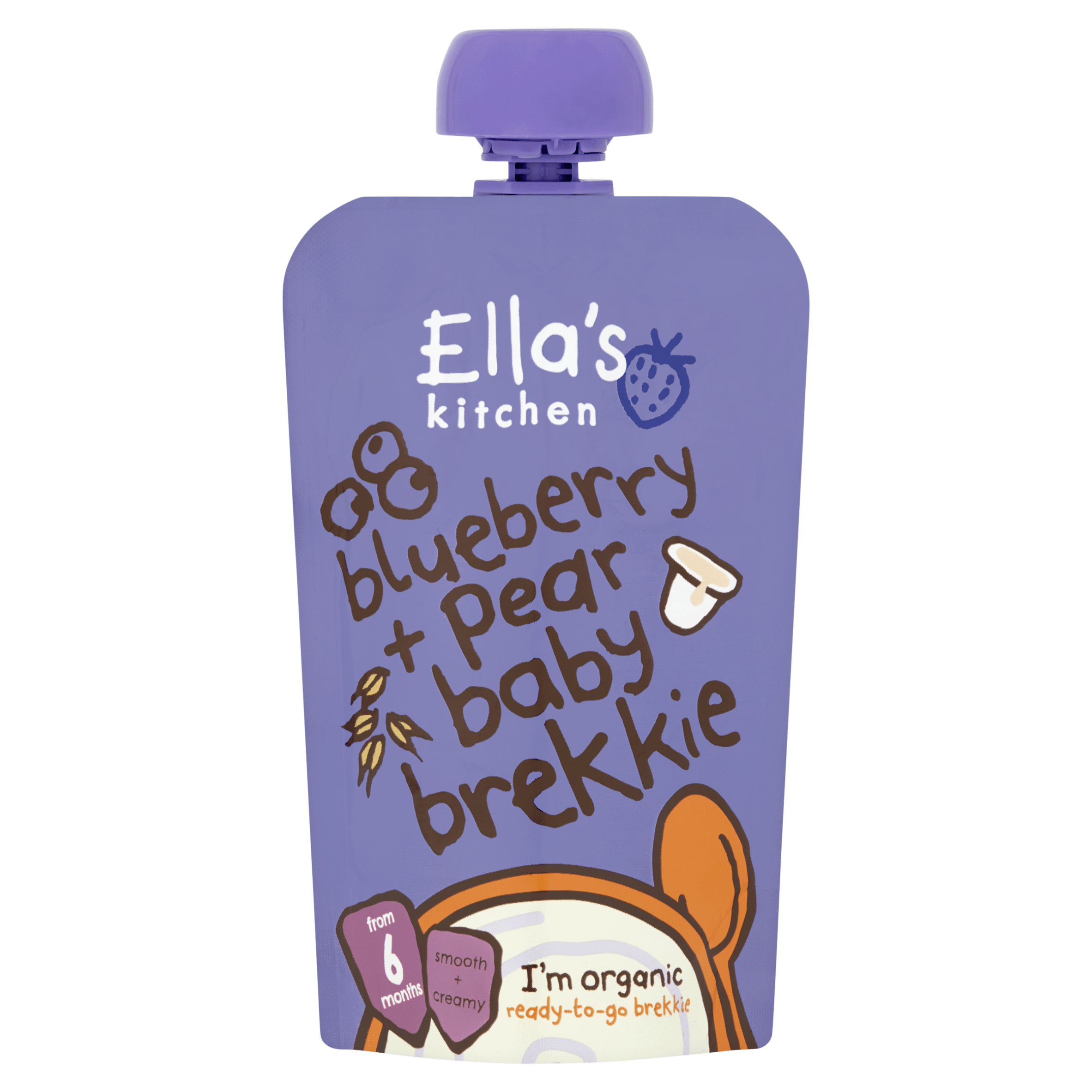 Ella's Kitchen Baby ontbijtje bosbes + peer 6m+