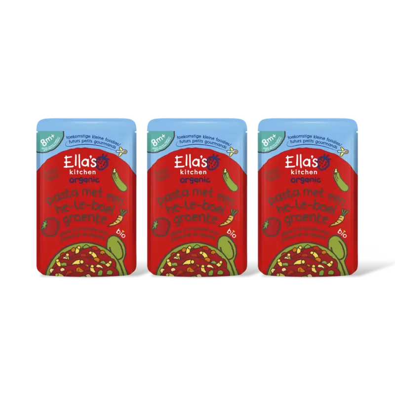 Ella's kitchen Pasta met een heleboel groente 8m+ 3-pck