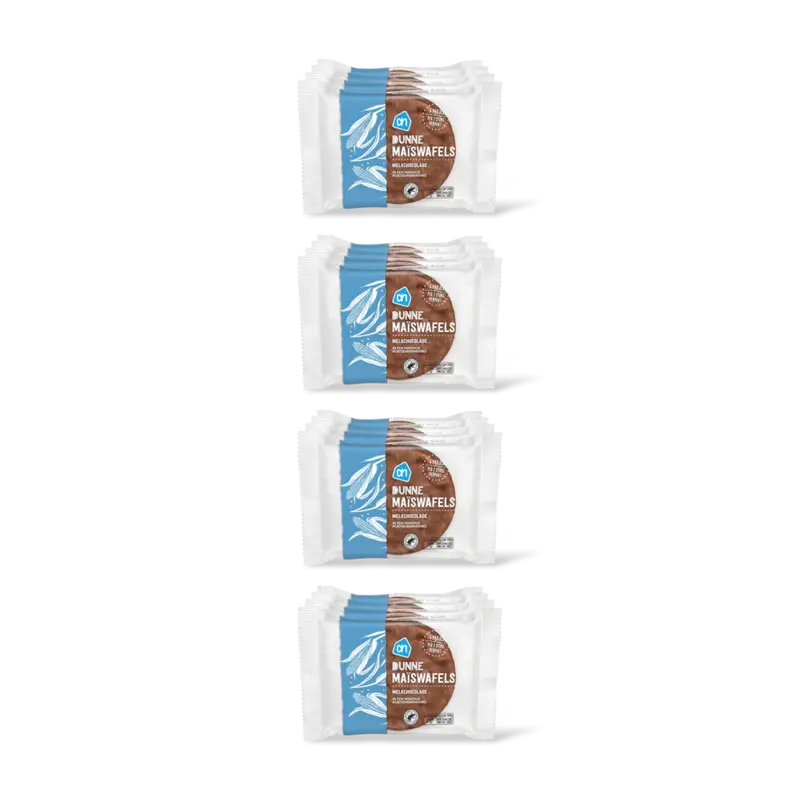 AH Dunne maiswafels melkchocolade 4x 4-pack