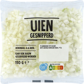Gesnipperde ui zak 150 gram