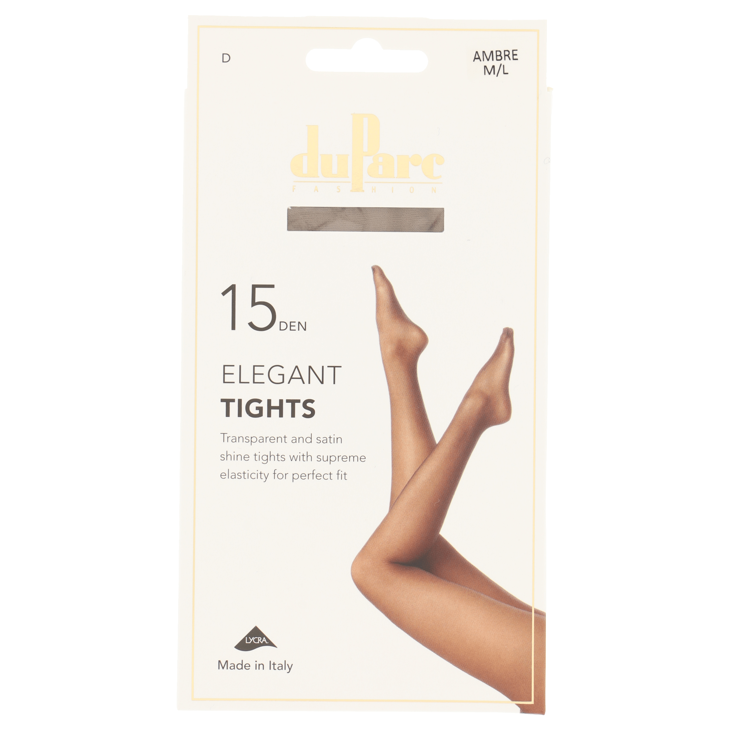 DuParc Panty Lycra 15D Satijnglans Ambre ML