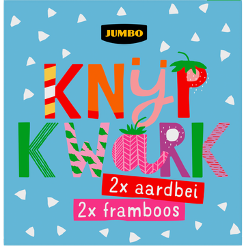 Jumbo Knijpkwark Aardbei/Framboos 4 x 90 g