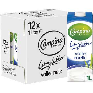 Campina Langlekker Volle Melk 12x1 L