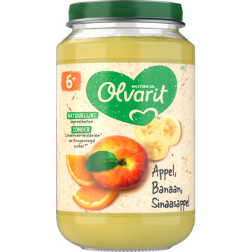 Olvarit Appel Banaan Sinaasappel 6+ Maanden 200 g