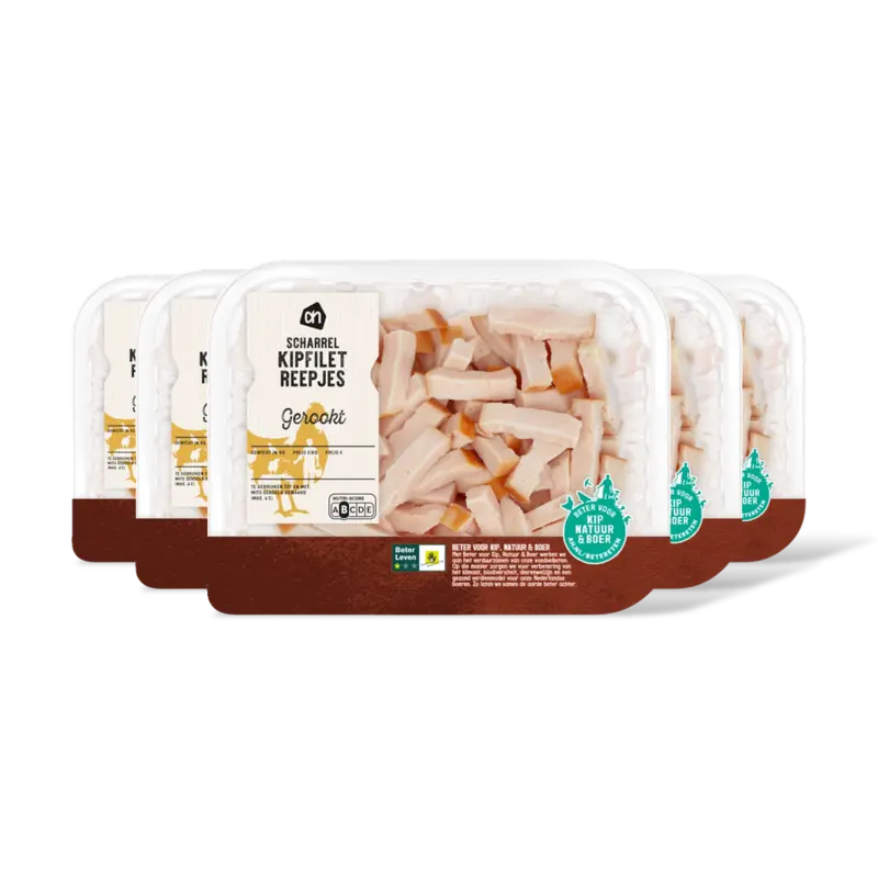 AH Scharrel kipfiletreepjes gerookt 5-pack