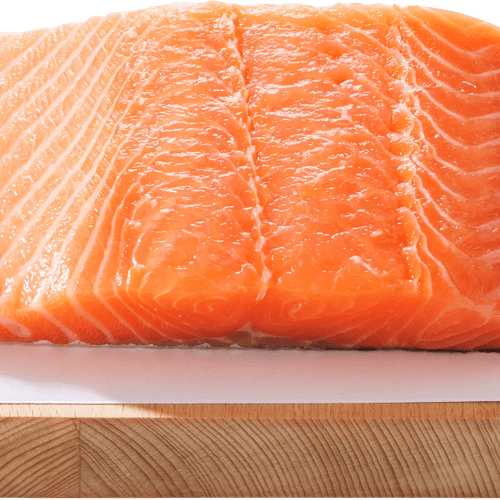 Zalmfilet met huid met bbq schaaltje