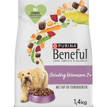 Beneful Gelukig Volwassen Hondenvoer met Kip en Tuingroenten