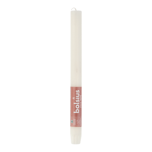 Bolsius Rustiek Shine dinerkaars Soft Pearl