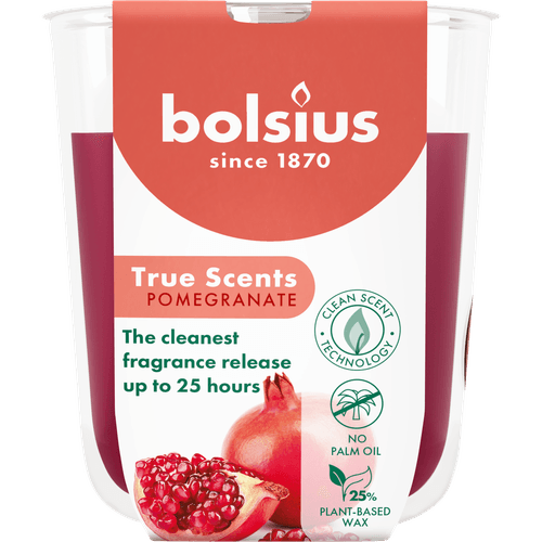 Bolsius Geurglas pomegranate 25 uur