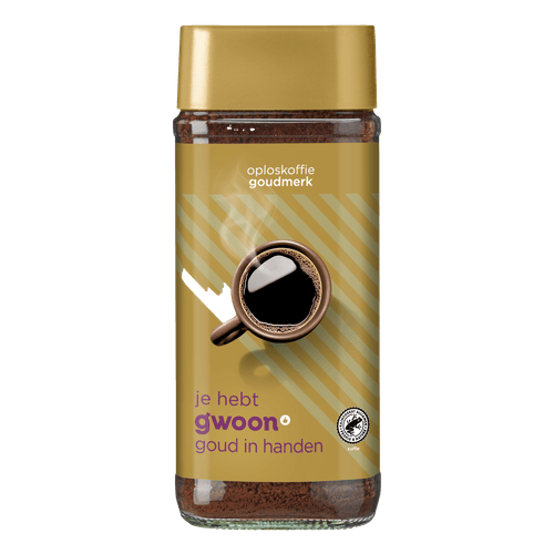 G'woon Oploskoffie goud