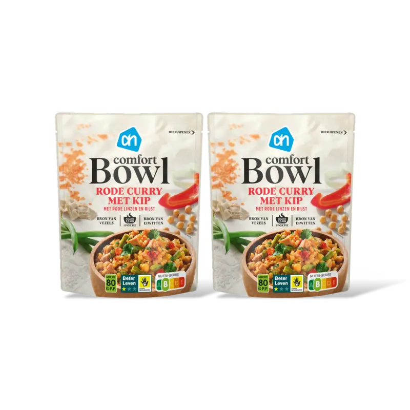 AH Comfort bowl rode curry met kip 2-pack