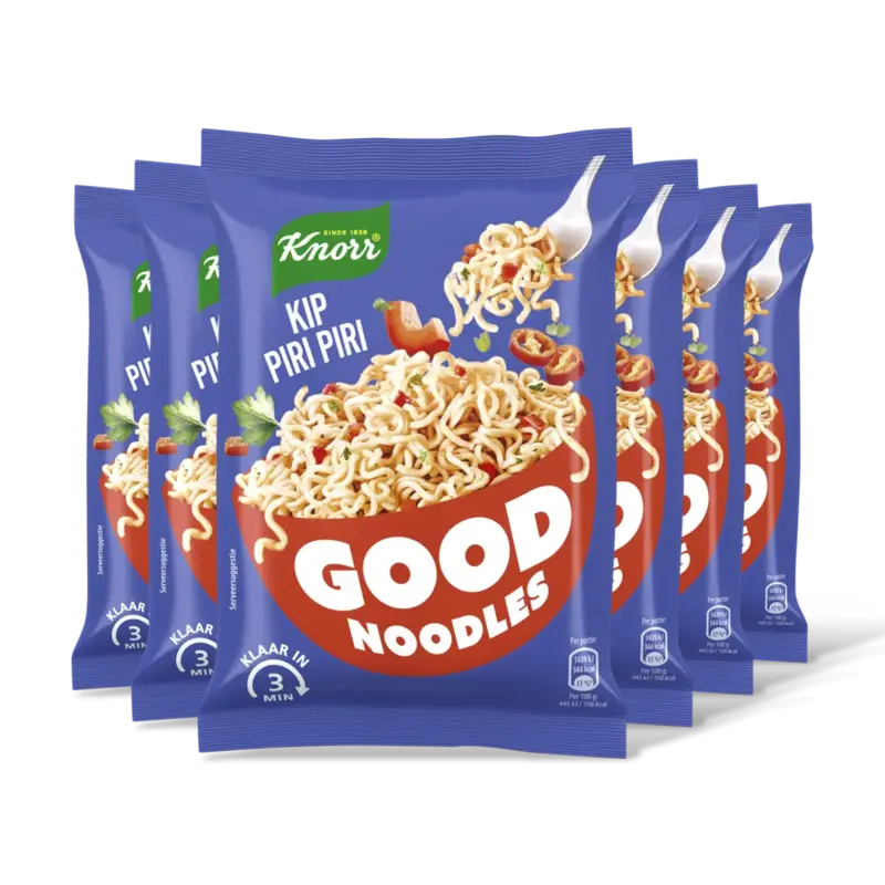 Knorr Good noodles kip piri piri 6-pack